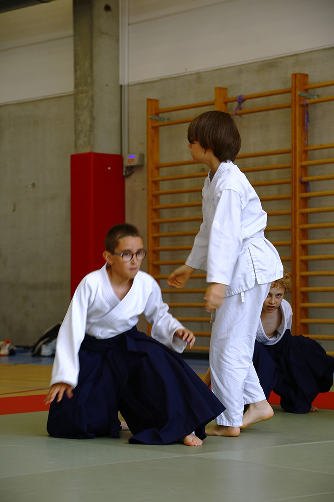 Cours d'aïkido — pratique au dojo de Uccle