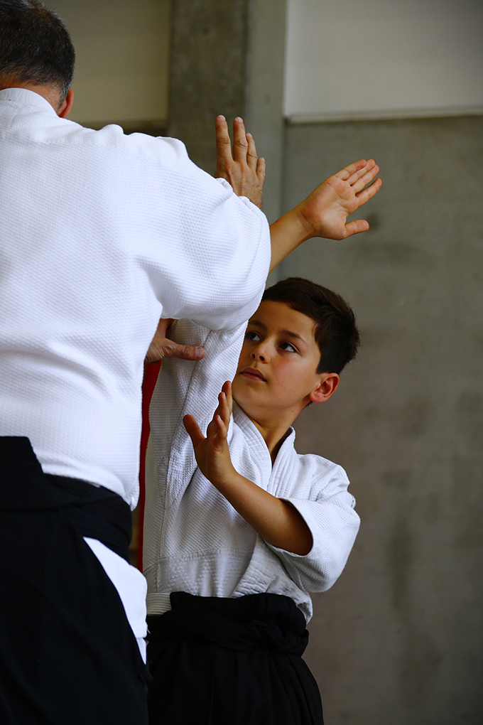 Cours d'aïkido — pratique au dojo de Uccle