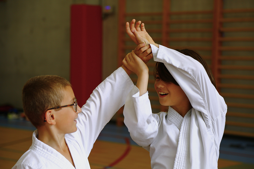 Cours d'aïkido — pratique au dojo de Uccle